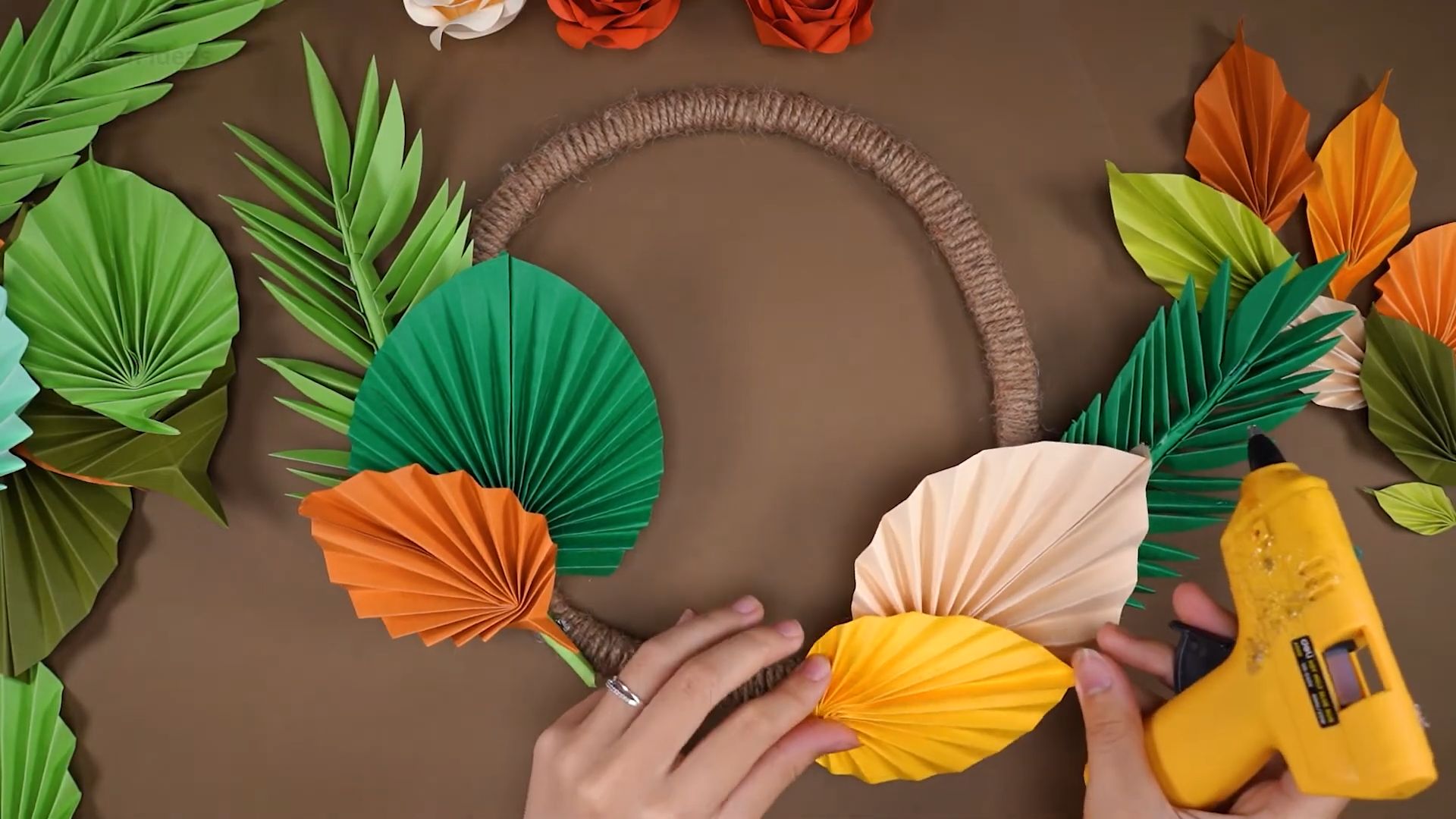 DIY Palmblatt Hintergrund